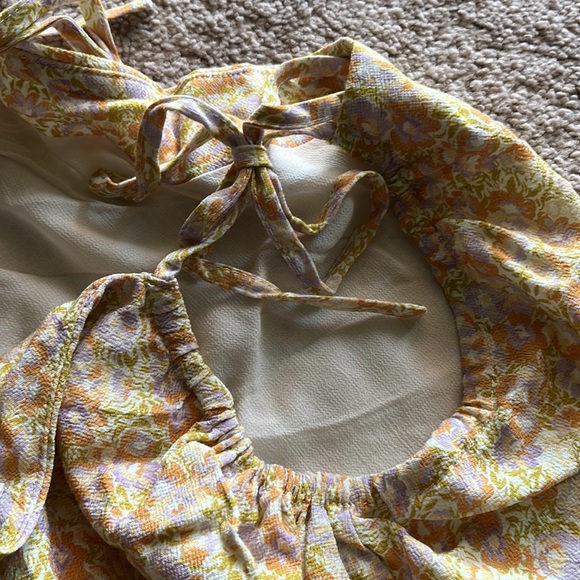 Floral Skirt with Cutout Details - Picture 2 of 5